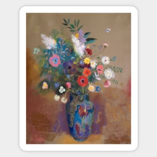 Bouquet of Flowers by Odilon Redon Sticker